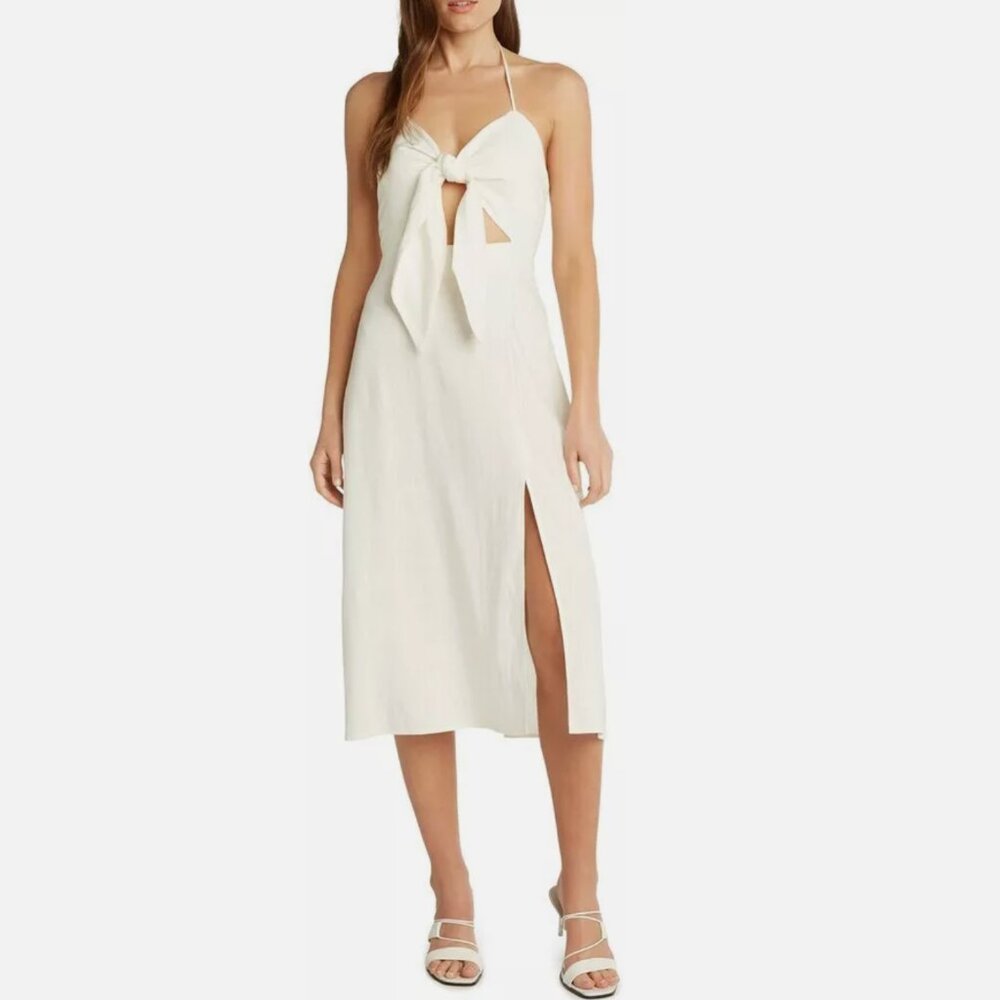 Ivory Midi Dress - Willow Tie Front - NWT